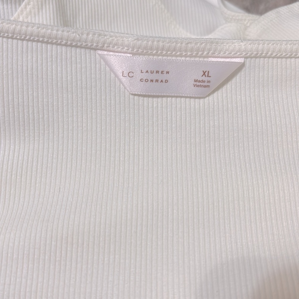 NWT LC Lauren Conrad Puff Sleeve Bodysuit, Size XL - Picture 11 of 14